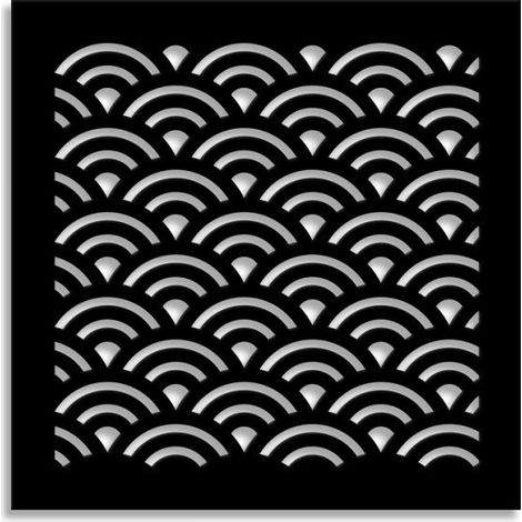 SUNNY - Pannello in PVC traforato - Parasole - Colore: nero - Misura: 98x98 cm