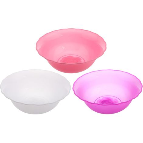 Lot de 3 Lavabos Ronds en Plastique - Bassines Légères Multicolores pour Soins Visage et Usage Domestique - Idéal Maison et Salon - Diamètre Compact (1/5)