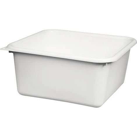 ALUMINIUM ET PLASTIQ - Cuvette carrée 38cm 15l blanc alimentaire (1/3)