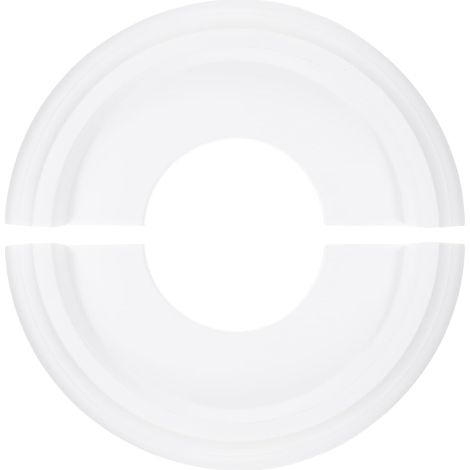 Split Ceiling Medallion 25 x 10 cm PU White for Light Fixtures Ceiling Medallion, Chandelier to Cover Light Fixtures (1/5)