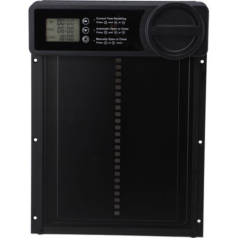 Porte poulailler automatique ouverture auto aluminium ABS minuterie électrique étanche IPX45 avec 8 vis (1/5)