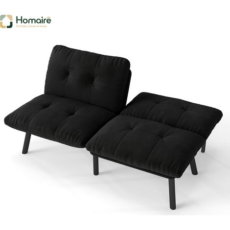 Canapé en métal noir 160 x 81 x 78 cm HOMAIRE (1/5)