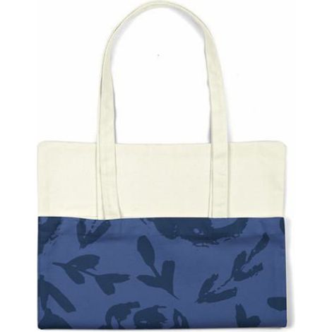 Sac Shopping - Coton - 70 x 34 x 1 cm - Bleu - 1 Pièce (1/4)