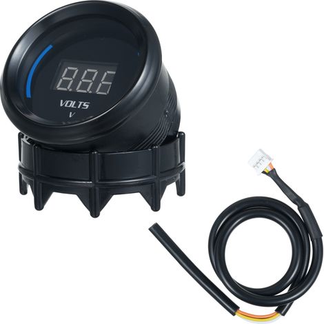 Voltmetro digitale da 2" (52 mm), kit voltmetro a LED blu DC 12V per auto, camion e veicoli marini. (1/4)