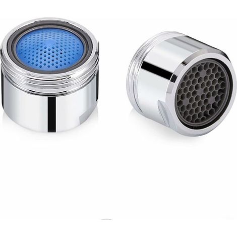 Set of 2 18mm tap aerators – Stainless steel – Integrated water filter – Water saving for sink and kitchen (1/5)