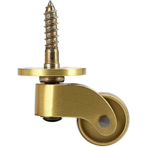 4pcs roulettes universelles laiton roues lourdes 360 degrés rotation mobilier roues (1/4)