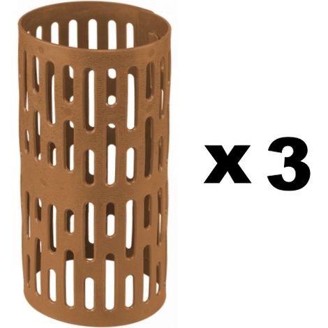 Gt Garden – Lot de 3 manchons de protection marron – Résistants aux UV – Protection contre débroussailleuses et rongeurs – Installation rapide