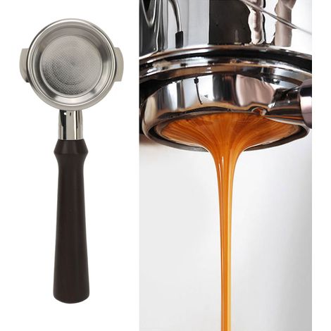 Geeignet für Expobar E61 Kaffeemaschinen mit bodenlosem Filterhalter, Edelstahl-Filterhalterkopf, Massivholzgriff und E61 Brühkopf. (1/5)