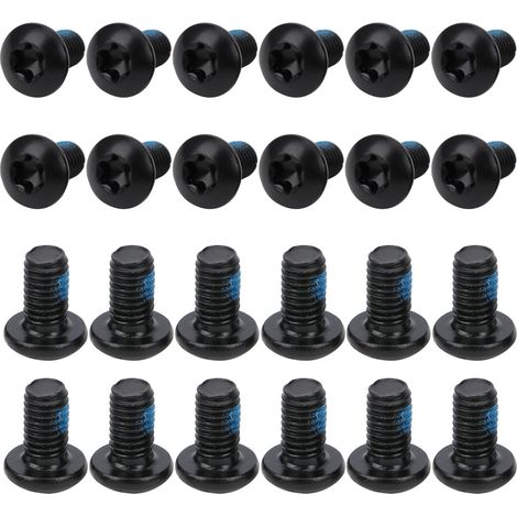 24 vis de frein à disque de vélo ZTTO T25, boulons colorés M5x10 mm/0,4 po, acier résistant à l'usure, noir (1/5)