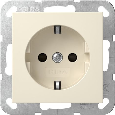 Gira SCHUKO-Steckd. SP System 55 Cremeweiß [445301], 4453 01