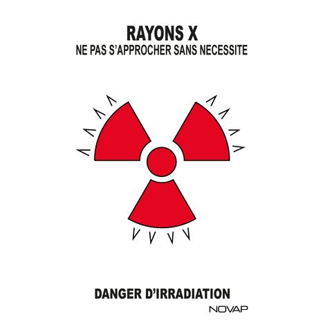 Panneau Danger de zone a rayons x - Rigide 330x200mm - 4161457