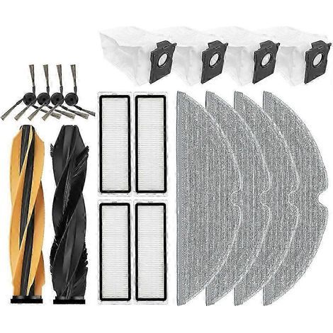 Balai à franges à rouleau complet avec brosse, filtre et sac à poussière, compatible avec les modèles D20 Pro, D20 Plus, D20 et Z60 Ultra QAQ. (1/5)