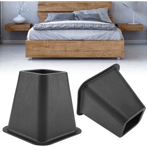 Ulisem Sofa-Fußstützenerhöhungskissen, 4 Stück in einer Packung, exklusiv im Überseelager – platzsparende Erhöhung für Bett, Tisch und Sofa (schwarz)
