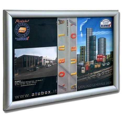 ALUBOX - SIMPLEX BACHECA ANNUNCI 550 x 50 x h. 400 mm