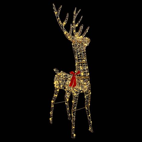 Renne 3D avec 140 LED Blanc chaud 128 cm PET CFW253448 (1/5)