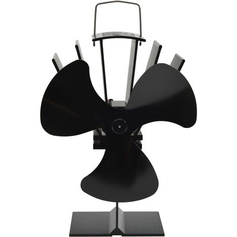 Ventilateur de poêle alimenté par chaleur 3 pales Noir (1/5)
