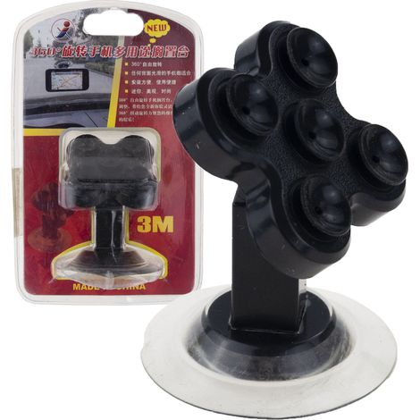 SOPORTE PARA TELÉFONO DE COCHE ZZ1 CON VENTOSAS PARA PARABRISAS, AJUSTABLE Y GIRATORIO