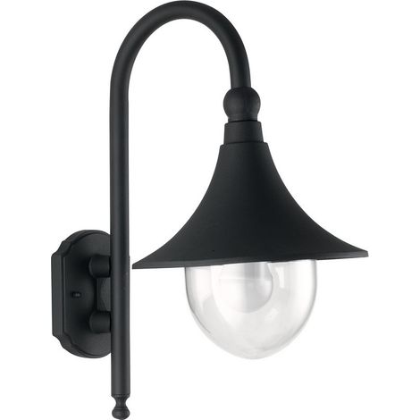Fan Europe PAVIA Applique murale dôme extérieure noire, IP44 26x48x34cm