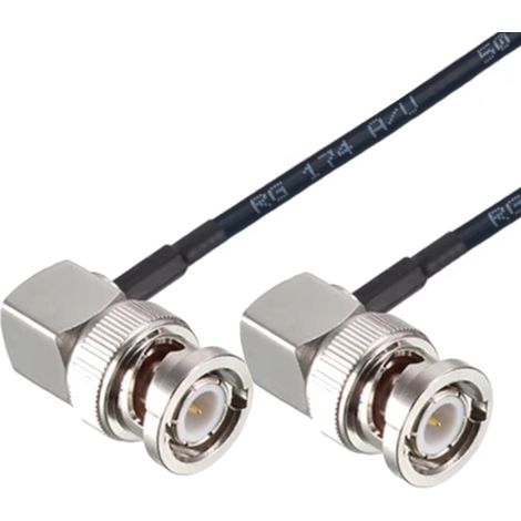 Pigtail BNC-Stecker RA-BNC-Stecker RA RG174 30cm