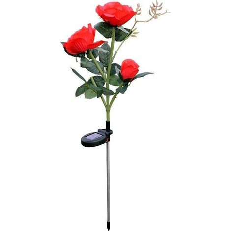 Lampes de sol solaires en forme de rose avec fonction de changement de couleur, idéales pour la décoration de jardin (1/2)