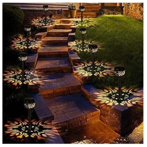 Set de Solarlámparas para Exteriores "Lumières Flamme Solaire", 4 piezas, impermeable IP65 – encendido/apagado automático – apto para jardín, patio, balcón, camino y sendero (1/5)