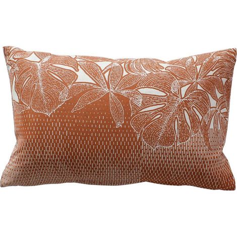 Coussin Déco Imprimé "Casamance" 30x50cm Cuivre (1/3)