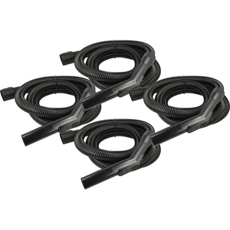 vhbw 4x tubo di ricambio flessibile compatibile con Kärcher WD 3 Premium, S V-17/4/20, P Extension Kit, V-17/4/20 aspirapolvere - 3 m, impugnatura