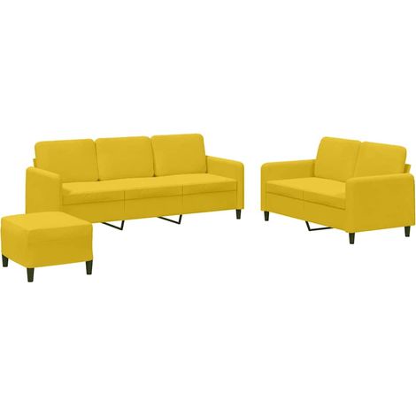 Maison Exclusive - Set di Divani 3 pz Giallo in Velluto