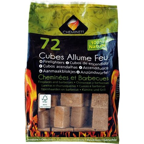Allume Feu Barbecue Sachet De 72 Cubes Cross