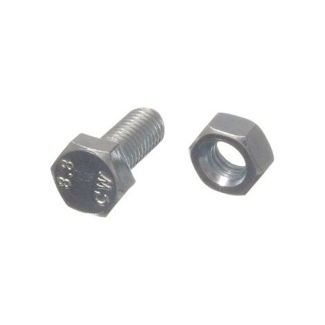 One Stop DIY Lot de 10 vis hexagonales de qualité 4,8 M8 20 mm BZP zingué