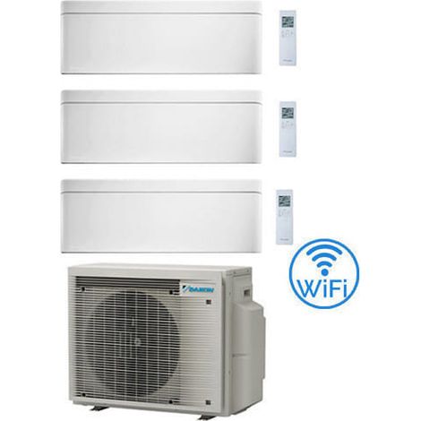 Klimaanlage Daikin Stylish White WiFi Trial Split Inverter 7000 + 9000 + 15000 BTU mit E.U. 3MXM68A9 Klasse A+++/A++ NEU