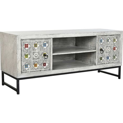 Meuble TV élegant motifs céramique colorés - Beige aux motifs multicolores en céramique (1/5)