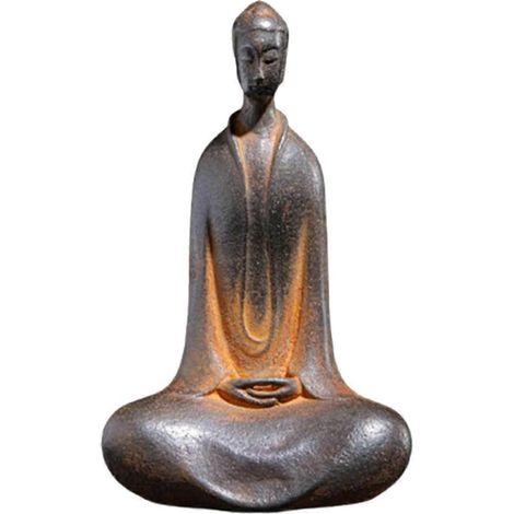 Statuette de Bouddha, décoration bouddhiste simple pour la maison et le jardin, statuette de bureau pour la réflexion (1/5)