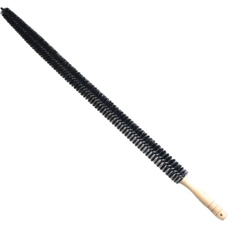 Brosse de nettoyage pour radiateur, 70 cm/75 cm, longue et flexible avec manche en bois, brosse de nettoyage pour microfibre, brosse à poils de poussière (75 cm)