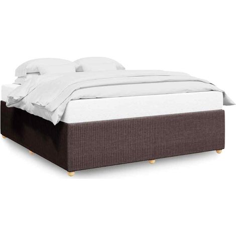 Maison Exclusive - Giroletto senza Materasso Marrone Scuro 180x200 cm Tessuto (1/5)