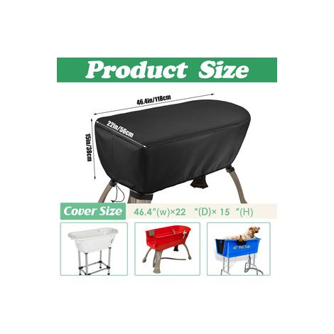 Lot de 3 housses de bain pour chien L 118×56×38 cm – Pliable et étanche – Idéal pour laver votre animal dans la baignoire ou en déplacement (1/5)