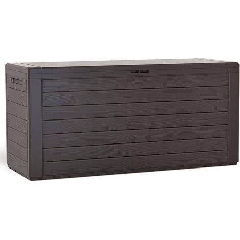 VOUNOT® 280 Liter Kissenbox, Gartenbox Aufbewahrung Wasserdicht Auflagenbox, Brown (1/5)
