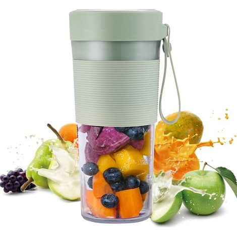 Tragbarer Bechermixer – 4 Edelstahlklingen (304) – 400 ml – 40 W – mit eingebautem Akku – für Smoothies und Säfte (1/5)