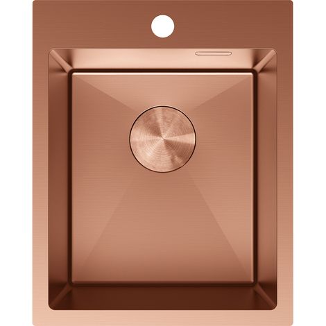 Mexen Solix fregadero de acero inoxidable de 1 cubeta 400 x 500 mm, cobre - 6406401000-65 (1/5)