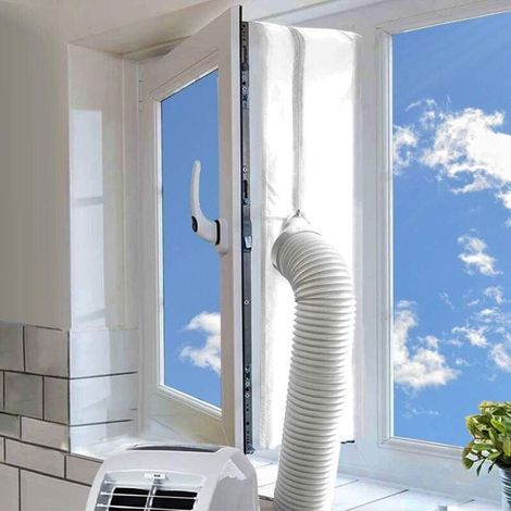 400CM Kit Joint de Fenêtre Climatisation Mobile, Accessoire Climatiseur Portatif Fonctionne avec Les Unités De Climatisation et Sèche-Linge, Facile à Installer [Classe énergétique A] (1/4)