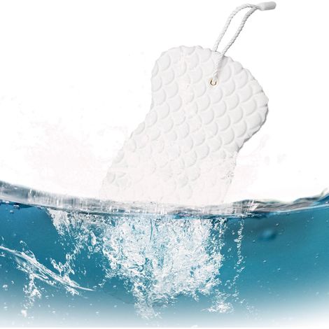 [Yue Xing Hui] 1 éponge de bain 3D pour bébé, motif écailles de poisson - Douce pour la peau, bain sans douleur pour bébé, blanche, taille unique