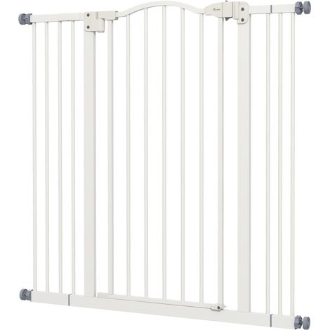 Cancellino per Cani Estensibile 74-100x94 cm in Metallo Bianco (1/5)