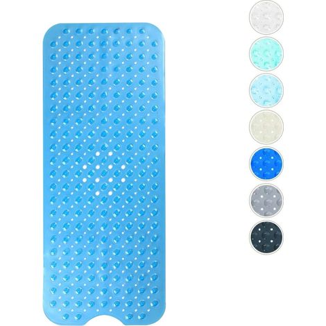 MINKUROW Alfombrilla De Baño, Alfombrilla De Baño Con 200 Ventosas Inserto De Bañera Alfombrilla De Ducha Antideslizante 100 X 40 Cm (Azul Transparente) (1/4)