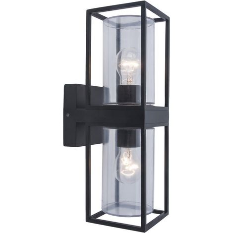 Applique esterno FLAIR nero 2xE27 IP44 Lutec 5288804012