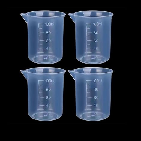 Gobelets À Mesurer en Plastique,Lot de 4,Verre Mesureur Cuisine,Gobelet Doseur,Measuring Cups,Gobelet Plastique,Verres Gradués pour Cuisine,Laboratoire Et Médecine,Ménage,Pâtisserie (1/5)