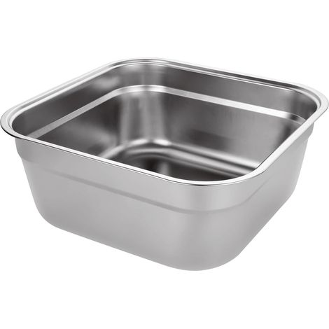 33 x 33 x 13,5 cm ASelected Bol à vaisselle, grand lavabo rectangulaire en acier inoxydable 304 de 10 litres, cuve à vaisselle, bol à mélanger, sans (1/5)