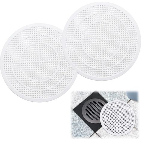 2PCS Filtres à Cheveux en Silicone pour Baignoire et Évier, Protection Universelle de Drain pour Cuisine et Salle de Bain, Blanc, Efficace Contre Les Blocages (1/4)