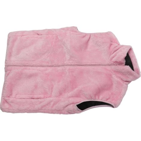 Gilet chauffant unisexe rose 9 zones, intelligent, USB, avec thermostat électrique. Gilet en velours corail avec thermostat intelligent, taille M. (1/5)