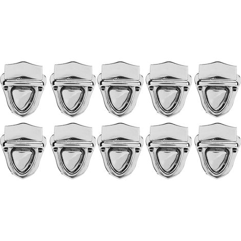 10 Pièces Fermoir à Pression Verrouillage Alliage Brillant pour Sac à Main Portefeuille en Cuir DIY (1/5)