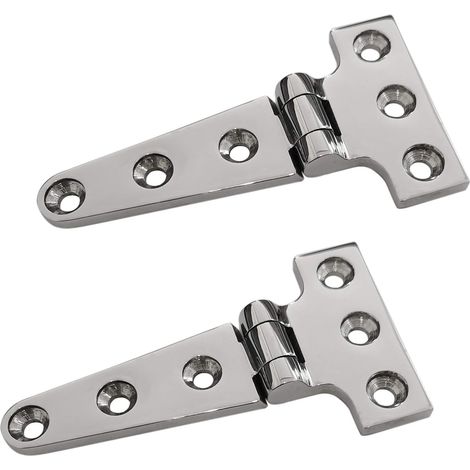 Geeignet für ein Paar robuste T-Scharniere aus Edelstahl 316 in Marinequalität, 4" (L) 2" (B) Gussbandscharniere (1/4)